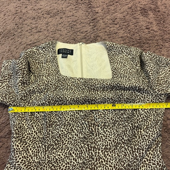Spenser Jeremy 100% Silk Animal Print Sheath Dress Short Sleeve Size 6 - Picture 6 of 8